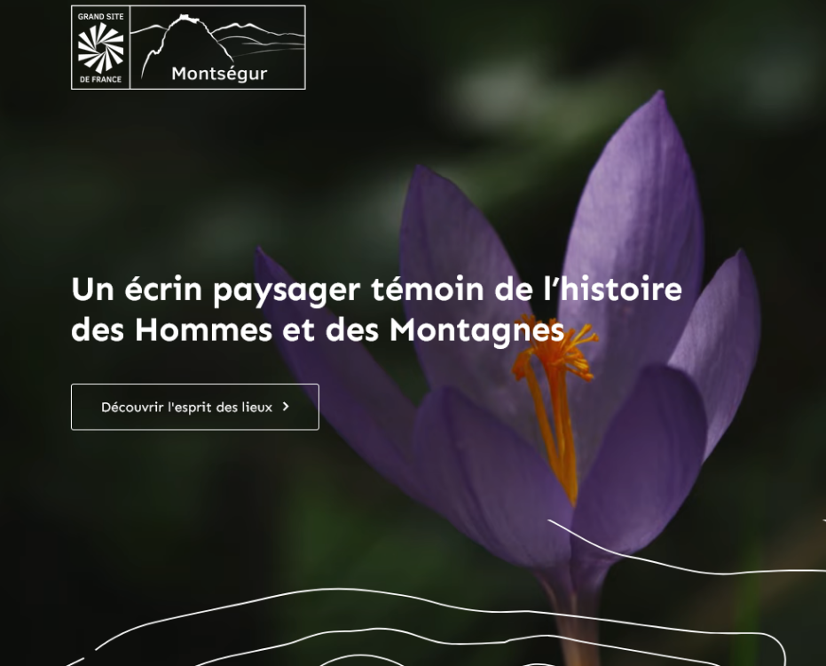 Site internet du Grand Site de France Montségur