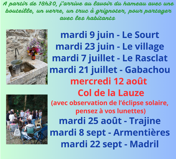 Apéros lavoirs à Freychenet
