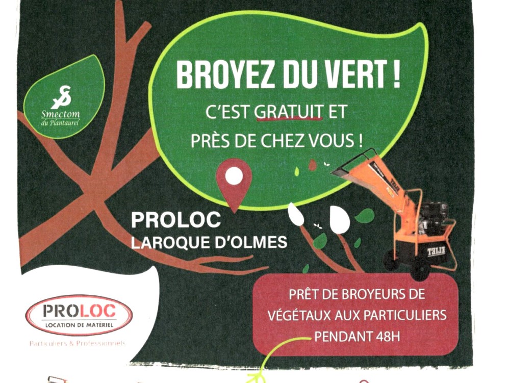 SMECTOM prêt de broyeurs gratuit